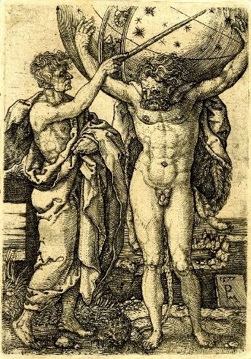 Peter Maes after Heinrich Aldegrever, The Labours of Hercules, 1577, engraving, 94 × 67 mm, British Museum, London - Copy