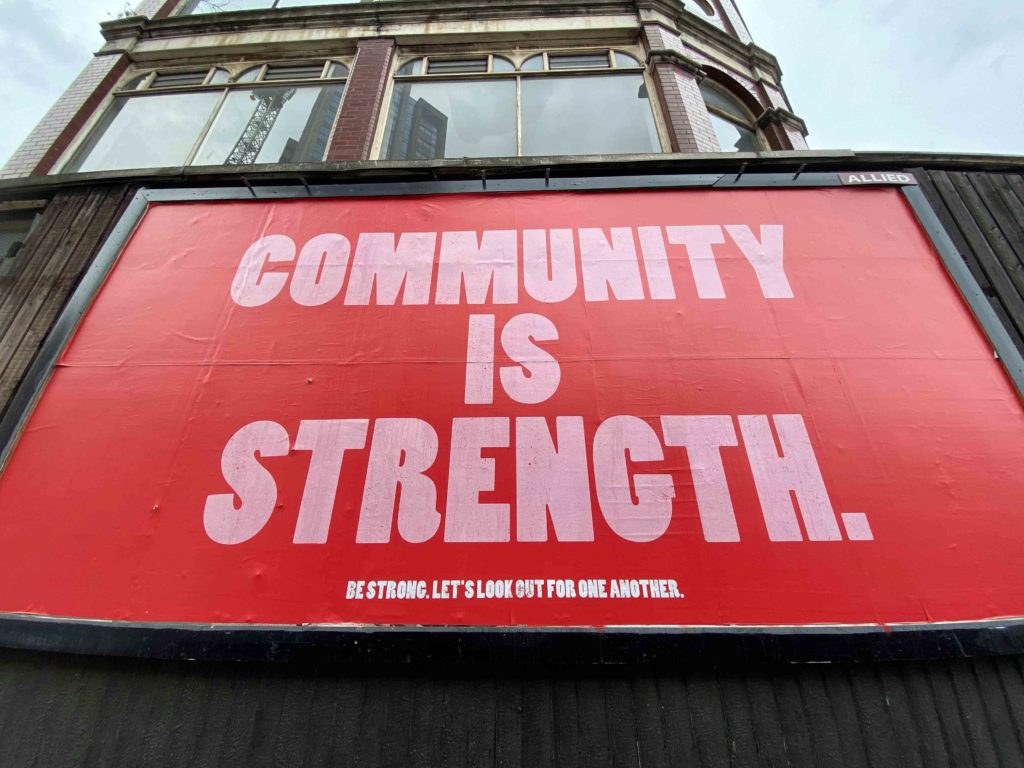 Community is strength on a billboard